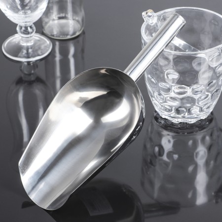 Stainless steel for ice and bulk products, 30.5 × 13.5 × 6 cm, chrome color