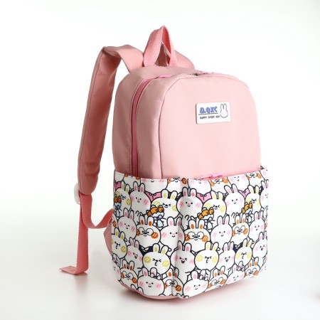 Baby backpack 23*11*32, lightning department, 3 n/k, hare, pink