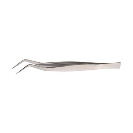 Antimagnetic bison tweezers, professional, curved, precision, 160 mm-1
