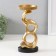 Polystone candlestick for 1 candle "Abstraction. Elephant" Gold 10.9x9.5x23.8 cm