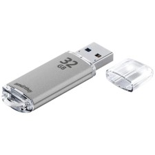 Flash drive Smartbuy V-Cut, 32 GB, USB 2.0, th he is up to 25 MB/s, PBU up to 15 Mb/s, gray