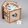 Christmas tree toy "House with the Snow Maiden", from batteries, glow warm white
