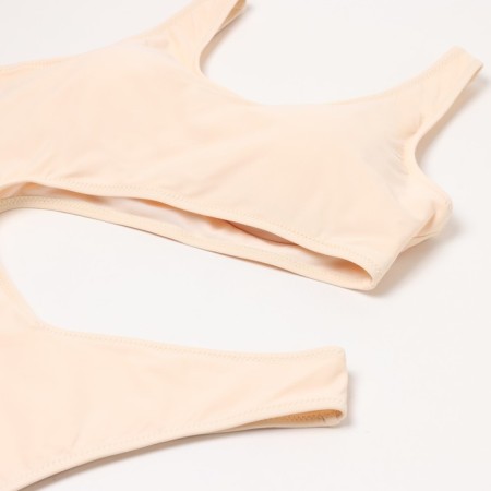 Swimsuit female alcohol monophonic minku Milk color, size 48-4