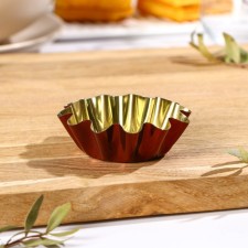 Baking form, h = 2.5 cm, d = 7.5 cm, anti -stick coating, burgundy color