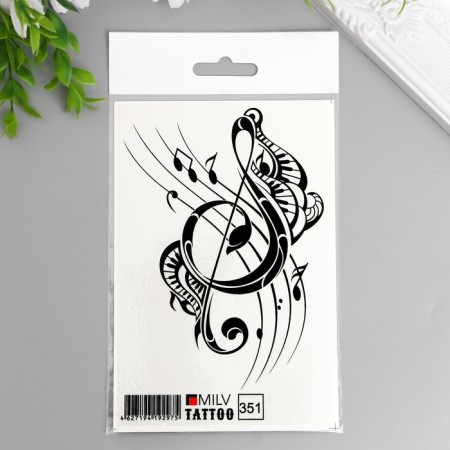 Tattoo "Violin key" 10x15 cm-3
