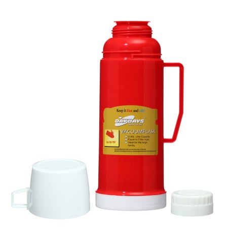 Thermos 450 ml, with a glass flask, 9 x 25 cm, red-2