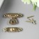 Castle metal for casket gold + nails. set 10 pcs 1.6x2.7 cm