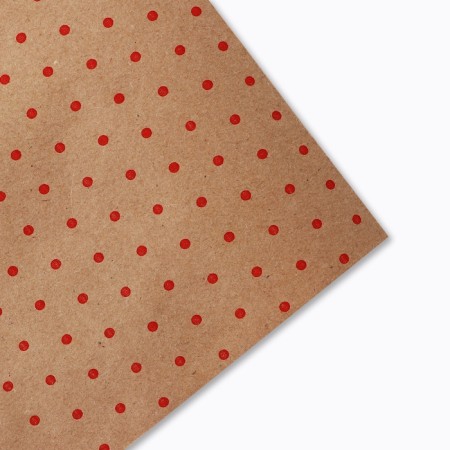 Paper packaging craft in the roll "Red peas", 0.68 x 7 m-2