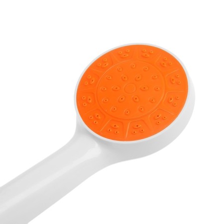 Shower watering can Zein Z0208, 1 mode, plastic, white color with an orange insert-5