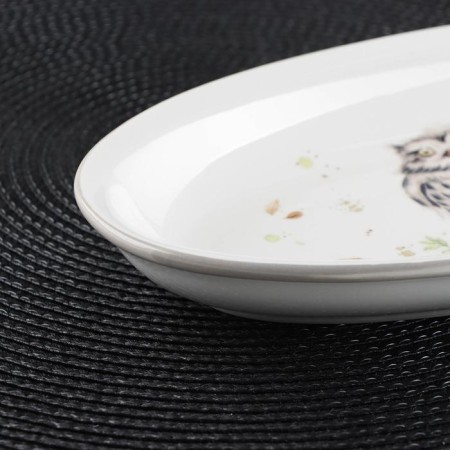 Oval shade oval "owl", 28.2 × 14.5 × 3.5 cm, white color-1