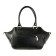 Women's bag with lightning, 1 department with a partition, external pocket, black color