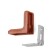 Furniture corner of the tundra, with a decorative pad, 26x26 mm, brown