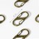 Metal carbine, double, 40 × 18 mm, 5 pcs, bronze color