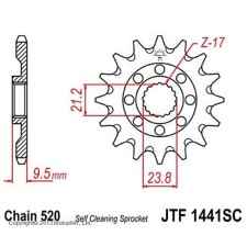 Leading star JT SPROCKETS JTF1441-14SC, chain 520, 14 teeth