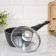 Bucket "granite star", 1.7 l, removable handle, glass cover, anti -stick coating, black color