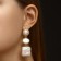 Earrings with pearls "harbor" Consciousness, geometry, color gold