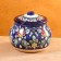 Sugar of Rishtan ceramics "Flowers", 1 l, blue
