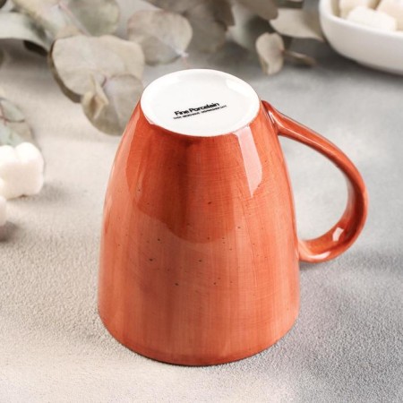 Ceramic mug "sapphire", 350 ml, orange color-1