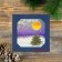 Postcard "Happy New Year!" Handmade, velvet cardboard, winter landscape