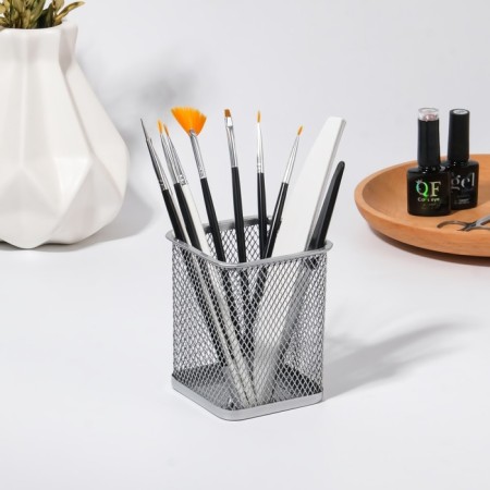 Storage for storage of manicure/cosmetic supplies, 9.5 × 8 cm, silver color-3
