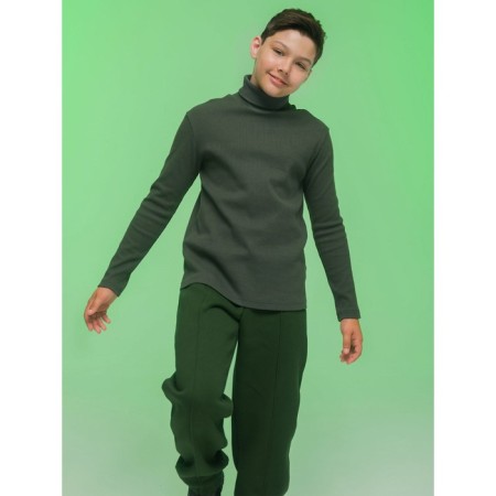 Turtleneck for a boy Pelican, height 134 cm, khaki color-5