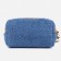 Cosmetic bag with a zipper, with a lining, blue color