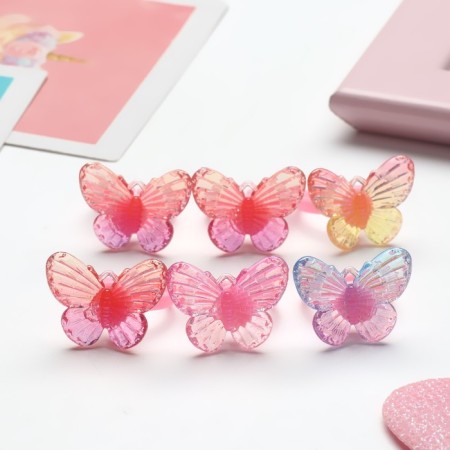 Children's ring "Butterfly" sunny, color mix, dimensionless