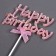 Topper "Happy Birthday", with a bow, color pink mother