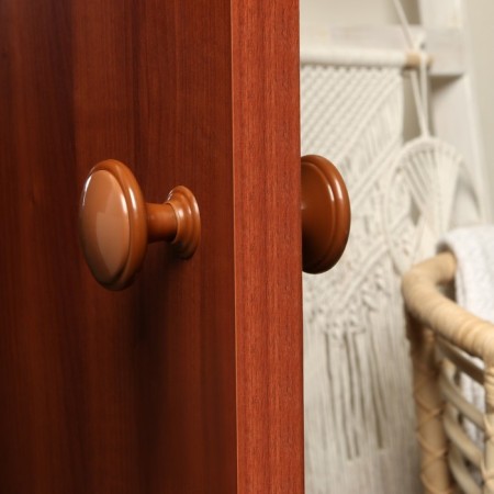 Plastic door handle, d = 65, color dark tree-1