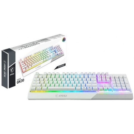 Keyboard MSI Vigor GK30 White USB for Gamer LED-4