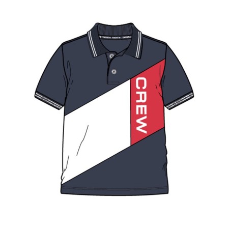 Polo for the boy PlayToday yacht, height 176 cm, dark blue color-5