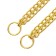 Collar - two -rowing metal nozzle, 45 cm, wire thickness 2 mm, golden