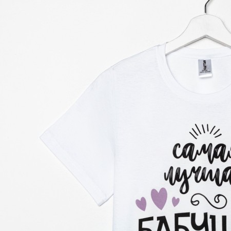 Women's T-shirt KAFTAN "Grandmother" size 44-46, white color-2