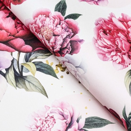 Package paper, craft "Bouquet of peonies", 70 x 100 cm,-1