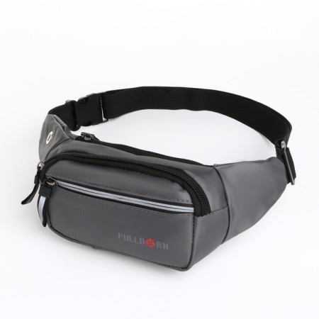 Board belt on lightning, 2 external pockets, color gray color