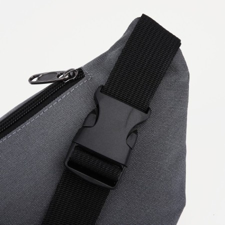 Lightning waist bag, external pocket, gray color-3