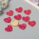 Decor for the creativity of felt lords "Heart" pink 2.7x3 cm