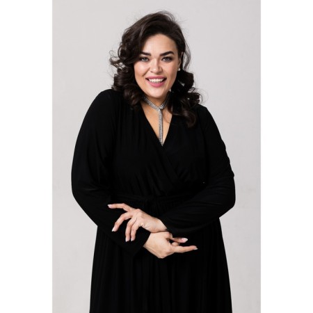 Female dress, size 56, black color-6