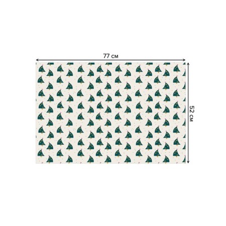 Bathroom mat "Christmas trees dance", anti -slip, size 52x77 cm-1