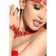 Chocker Me Seduce Queen of Hearts Arabesque, Red, OS size