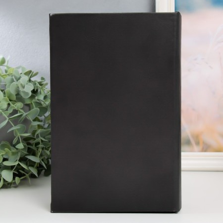 Safe-book wood to leatherette, mirror "Geometry" 24x16x5 cm-5