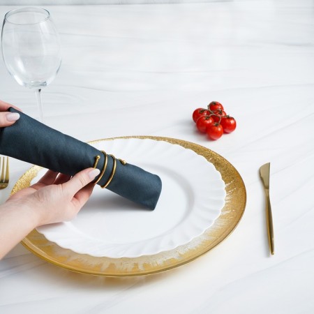 Ring for napkins "Spiral", 4.5 × 4 cm, gold color-9