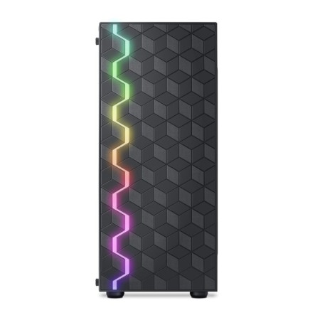 The GMNG OGC-G100 case is black without BP ATX 5x120mm 2xusb2.0 1xusb3.0 Audio Bott PSU-5