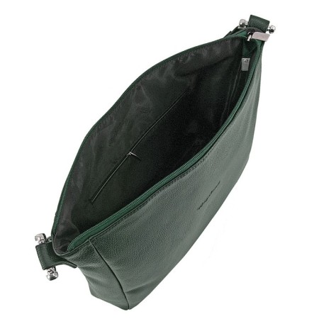 Women's bag B2797-04110, dark green color, artificial leather, 33x8x31 cm-1