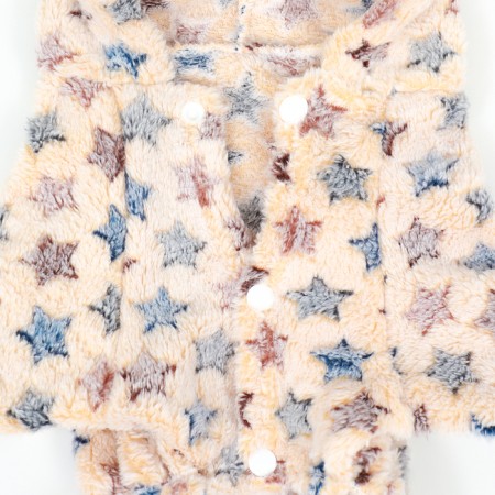 Assumes "Stars" with a hood, size 2xl (DS 45 cm, Osh 45 cm, og 55 cm), beige-11