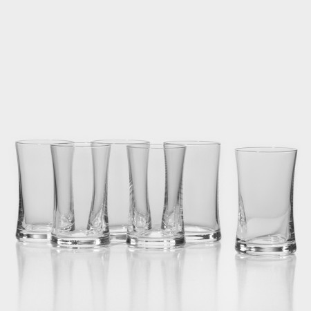 A set of glass glasses for buteo juice, 150 ml, 6 pcs