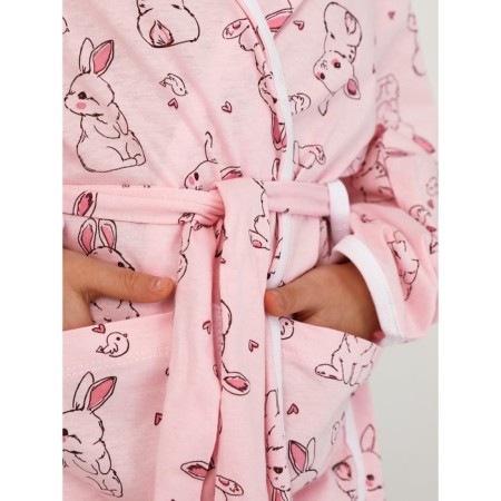 Children's robe with a hood, height 116 cm-3