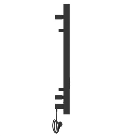 Two -heated towel rail Laris Hephaestus ChKCh, 500x800 mm, 7 crossbars, left, black-12