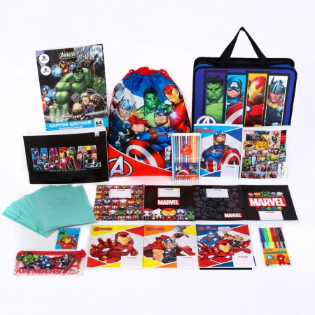 A set of first grader in the folder, avengers, 30 items-40