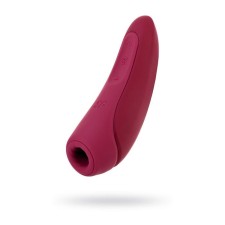 Вакуум-волновой бесконтактный стимулятор клитора Satisfyer Curvy 1+, силикон, цвет красный, 14,3 см